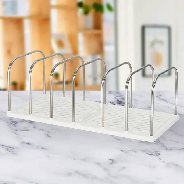 Alt view image 4 of 7 - LETURE Mail File Holder, Detachable Desktop Organizer for Letter Bill Notebook Book Mail File Pad, Adjustable Desk Divider Sorter for Office Home School Dormitory (White)