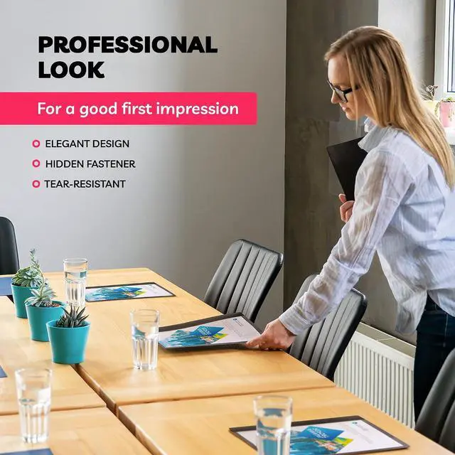 Alt view image 4 of 7 - Report Covers - (Set of 6), 8.5 x 11 Letter Size, by Paper Plan, Clear Front Folders - Ideal for Presentations, Resumes & Keeping Your Documents Neat and Professional