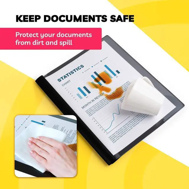 Alt view image 6 of 7 - Report Covers - (Set of 6), 8.5 x 11 Letter Size, by Paper Plan, Clear Front Folders - Ideal for Presentations, Resumes & Keeping Your Documents Neat and Professional