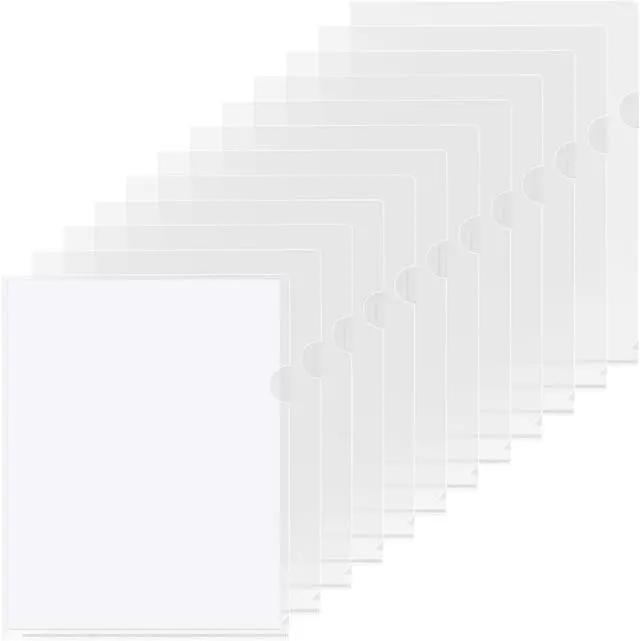 Main image of KTRIO Clear Document Folders Project Pockets for 8.5x11 Paper, 12 Pack