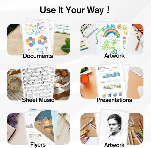 Alt view image 5 of 7 - KTRIO Clear Document Folders Project Pockets for 8.5x11 Paper, 12 Pack
