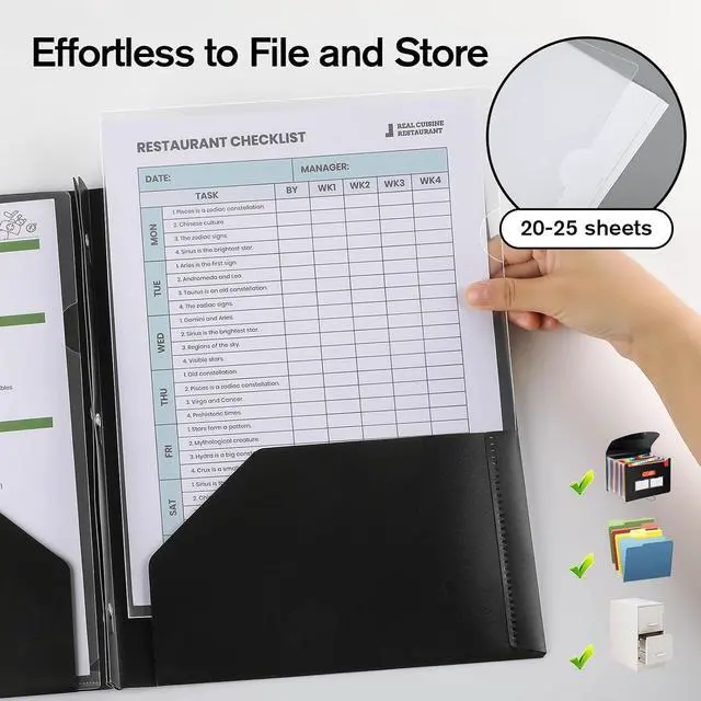 Alt view image 7 of 7 - KTRIO Clear Document Folders Project Pockets for 8.5x11 Paper, 12 Pack