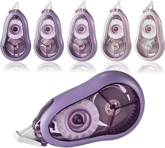 Main image of White Correction Tape, 5 Pack, 65.62 Feet Correction Tape for School and Office, School & Office Supplies, (Purple)