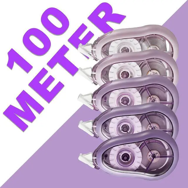Alt view image 3 of 7 - White Correction Tape, 5 Pack, 65.62 Feet Correction Tape for School and Office, School & Office Supplies, (Purple)