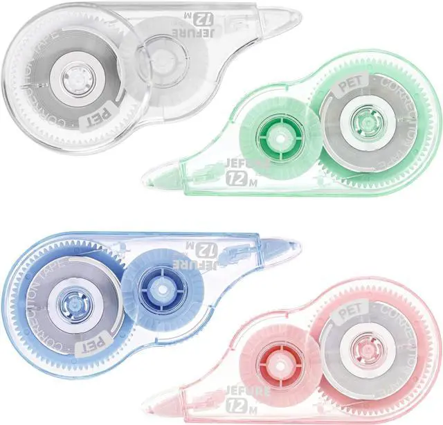 Main image of 4 Pcs Core Correction Tape, 39.37 Ft, White, 0.2 in Width