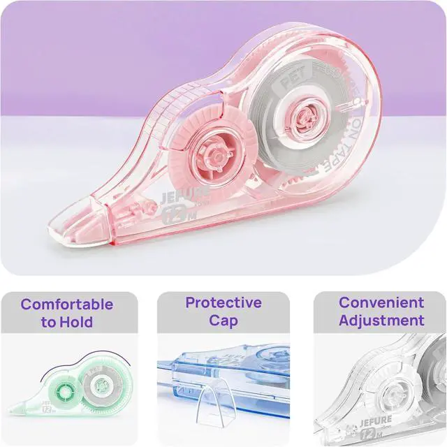 Alt view image 3 of 7 - 12 Pcs Correction Tape, 39.37 Ft, White Wrong Out, Colorful