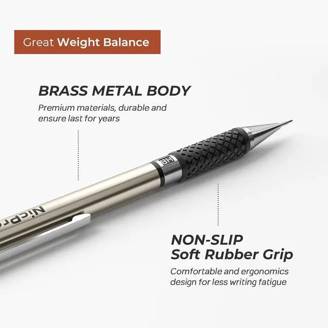 Alt view image 3 of 6 - Nicpro 0.5 mm Art Mechanical Pencil Set in Storage Case, 3 PCS