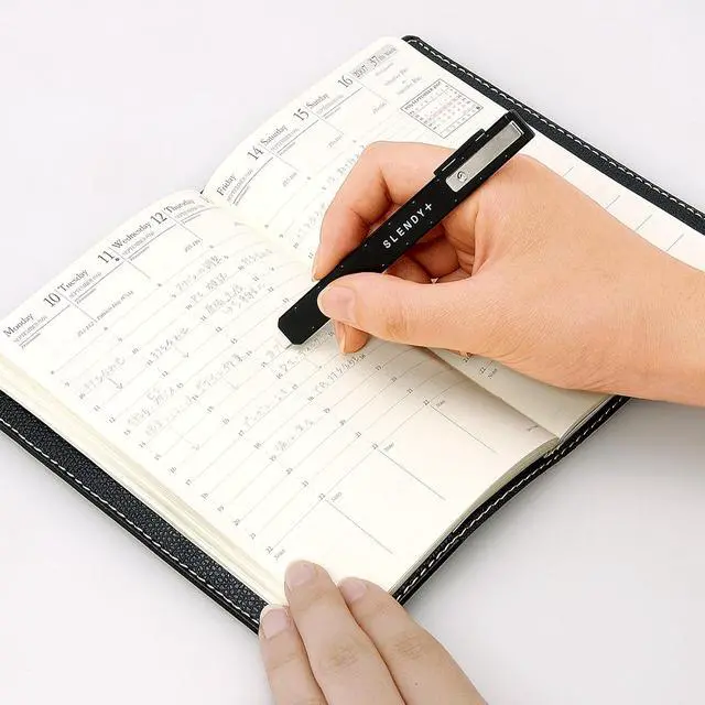 Alt view image 3 of 6 - SEED Thin Steel Holder Eraser Slendy+, Black (EH-S-K)