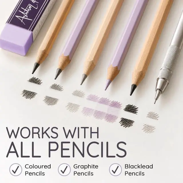 Alt view image 4 of 7 - Ashton and Wright - Classic Eraser - Latex Free Plastic Rubber - Pack of 5 Pastel