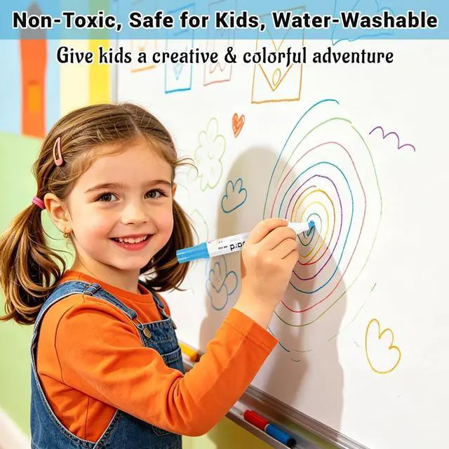 Alt view image 5 of 7 - LOKIPA 12PCS Dry Erase Markers, 12 Colors White Board Markers for Writing on Whiteboards, Dry-Erase Boards, Mirrors for Classroom, Home, Office