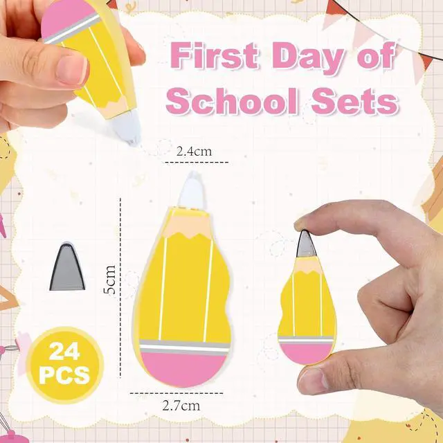 Alt view image 3 of 6 - 24 PCS Pencil Style Mini White Correction Tape