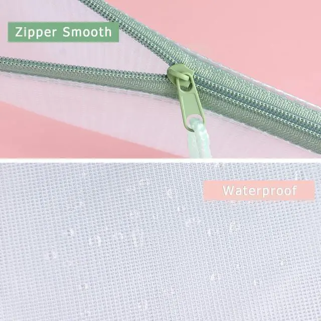 Alt view image 4 of 7 - Tamaki 6 Pack Mesh Zipper Pouch Bags, Letter/A4
