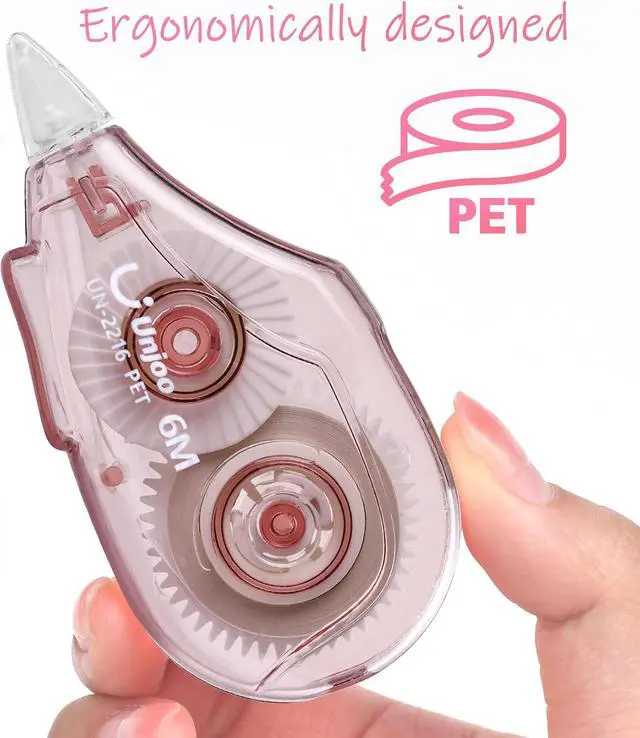 Alt view image 5 of 7 - Unjoo White Correction Tape (12pack, 6M/256, Tape Width 0.2in, 4 colors)