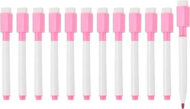 Main image of PATIKIL Whiteboard Pen, Fine Tip Dry Erase Rose Red White Board Markers with Eraser Whiteboard Calendar Supplies for Classroom Office, 12 Pcs, 0.5-1mm Tip