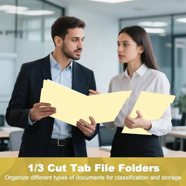 Alt view image 7 of 7 - Manila Folders, HERKKA 30 Pack 1/3 Cut Tab File Folders, Manila Folders 8.5 x 11 Designed for Office and Classroom Use, Letter Size