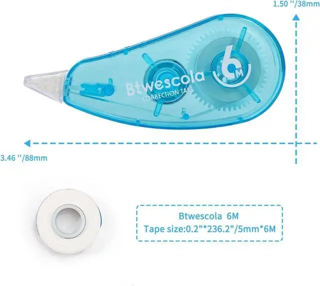 Alt view image 2 of 7 - Correction Tape, Easy to Use Applicator for Instant Corrections, 19.7 Feet 6-Count Pack Correction Tape for School, Office, Crafting (6pcs/Set)