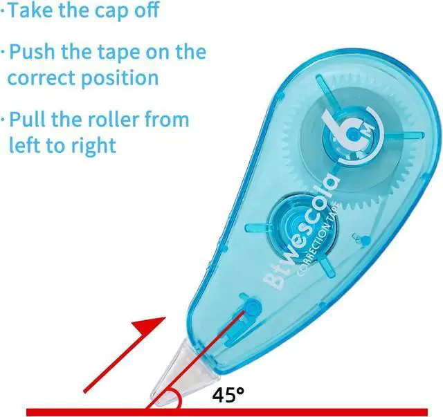 Alt view image 4 of 7 - Correction Tape, Easy to Use Applicator for Instant Corrections, 19.7 Feet 6-Count Pack Correction Tape for School, Office, Crafting (6pcs/Set)