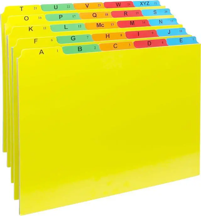 Main image of Iconikal A-Z Alphabetical Hanging File Folder Dividers 5 Tabs Letter Size