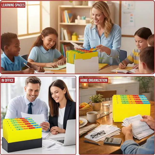 Alt view image 4 of 7 - Iconikal A-Z Alphabetical Hanging File Folder Dividers 5 Tabs Letter Size