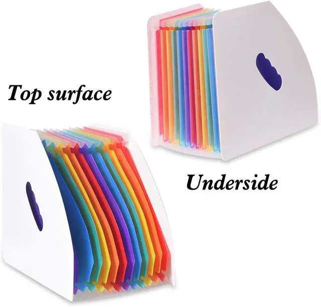Alt view image 5 of 6 - SAYEEC 13 Pockets Vertical Expanding File Folder Plastic Accordion File Organizer Desk Stand Magazine Holder Letter Size A4 Documents Storage Space Saver for Office Home Class