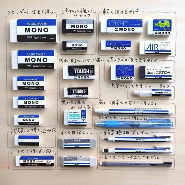 Alt view image 7 of 7 - Tombow Pencil Eraser Mono Mono Natural S Biomass Mark 5 Pcs JCC-591AZ