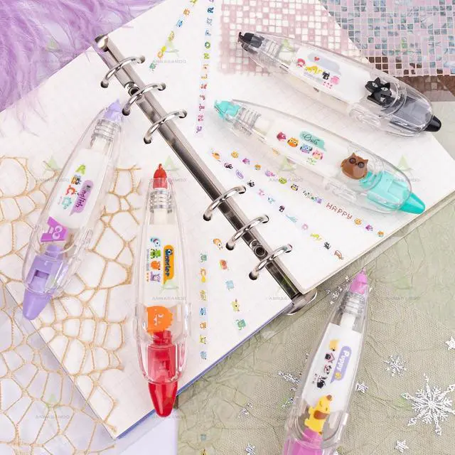 Alt view image 6 of 7 - 5 Pack Decorative Correction Tape Cartoon Pattern Sticker