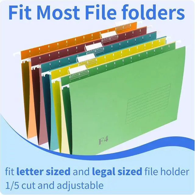 Alt view image 7 of 7 - Reastar 120 Pcs Hanging File Folder Tabs, with 200 Pcs Inserts, Clear