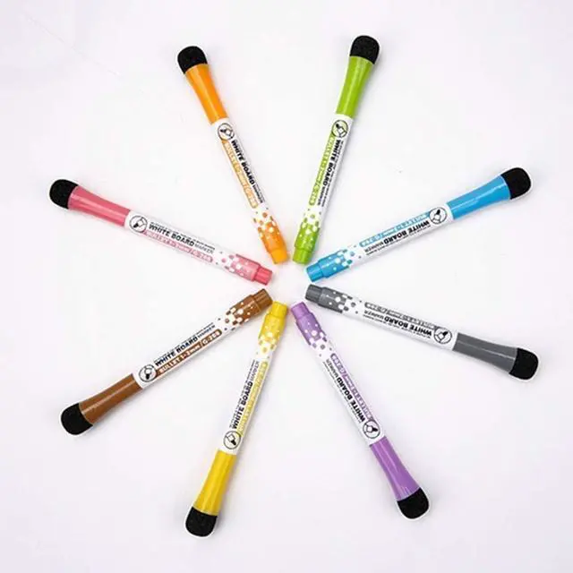 Alt view image 2 of 7 - 3 Pcs Magnetic Whiteboard Pen Writing Drawing Erasable Board Marker Office Supplies Erasable Whiteboard Pen Dry Erase and Highlighters(Yellow )This product is not suitable for children under 12