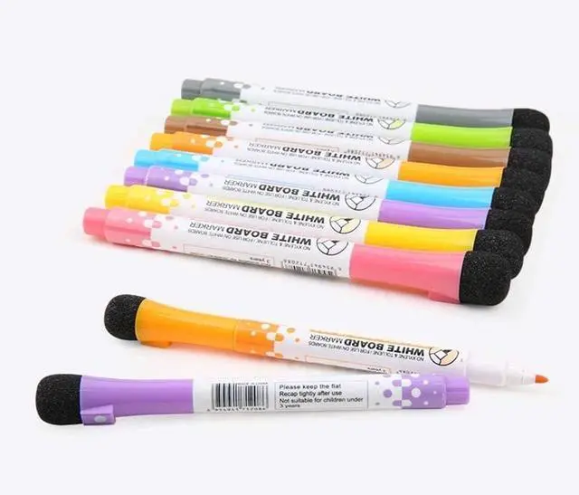 Alt view image 4 of 7 - 3 Pcs Magnetic Whiteboard Pen Writing Drawing Erasable Board Marker Office Supplies Erasable Whiteboard Pen Dry Erase and Highlighters(Yellow )This product is not suitable for children under 12