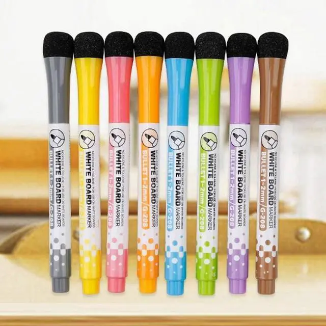 Alt view image 5 of 7 - 3 Pcs Magnetic Whiteboard Pen Writing Drawing Erasable Board Marker Office Supplies Erasable Whiteboard Pen Dry Erase and Highlighters(Yellow )This product is not suitable for children under 12