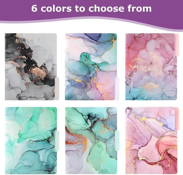 Alt view image 3 of 6 - Ddaowanx 12 Pcs Decorative File Folders,Cute Colored Manilla Folders