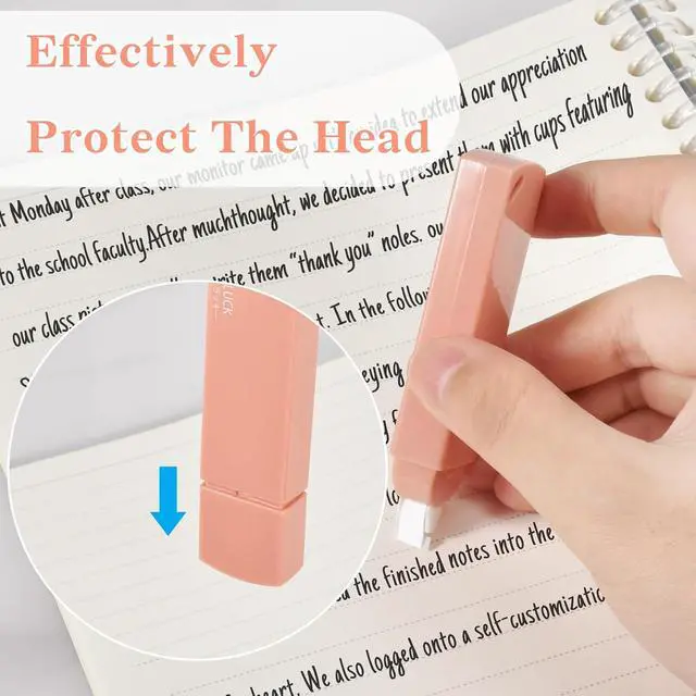 Alt view image 5 of 7 - Temiary 6Pcs Mini White Correction Tapes, Quick Dry Smooth Pull Out, Pink