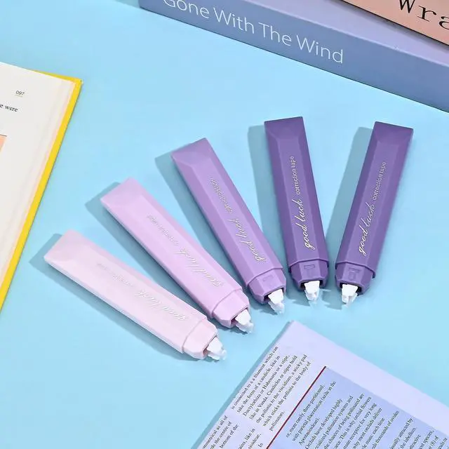 Alt view image 5 of 7 - Temiary 5Pcs White Correction Tapes, White Tape Pen Smooth Pull Out, Purple