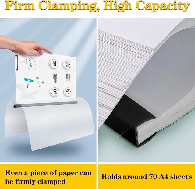 Alt view image 4 of 7 - Report Covers with Sliding Bar, Clear Report Covers for Letter-Size Paper