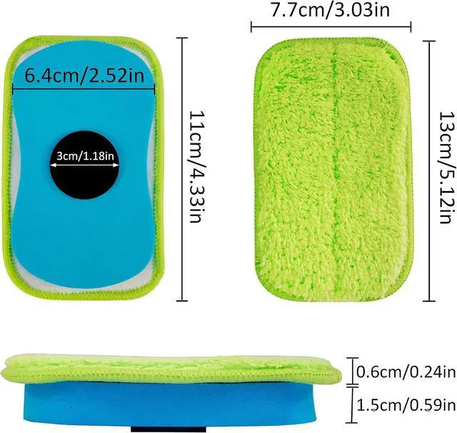 Alt view image 2 of 6 - 2 Packs Chalkboard Eraser Washable Microfiber Cleaning Tool