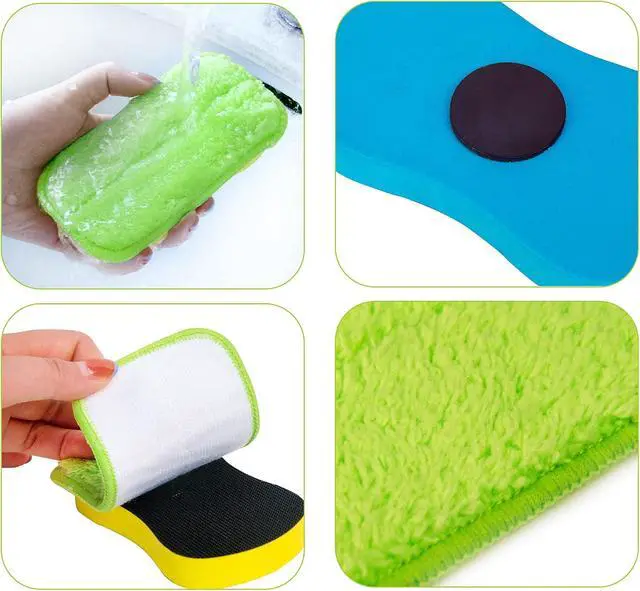 Alt view image 3 of 6 - 2 Packs Chalkboard Eraser Washable Microfiber Cleaning Tool