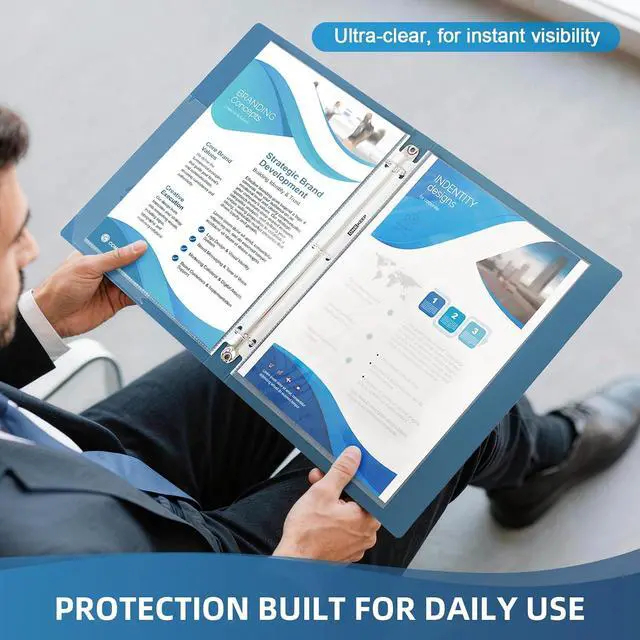 Alt view image 6 of 7 - 100 Pack Sheet Protectors, Top Loading Reinforced 3-Hole Page