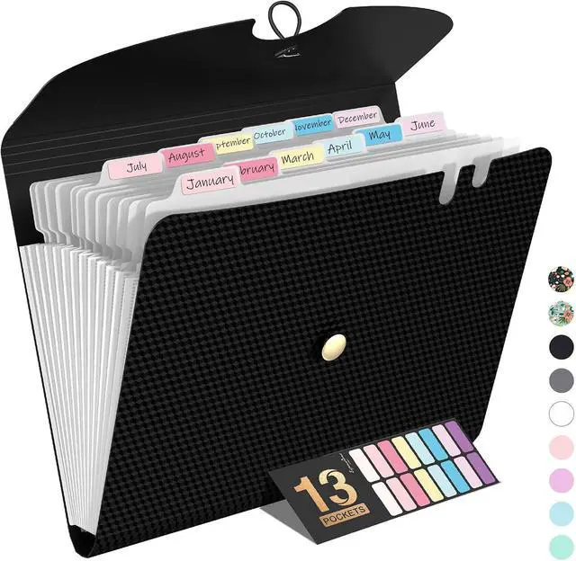 Main image of Sooez Expanding File Folders, 13 Pocket Accordion File Organizer, Letter/A4
