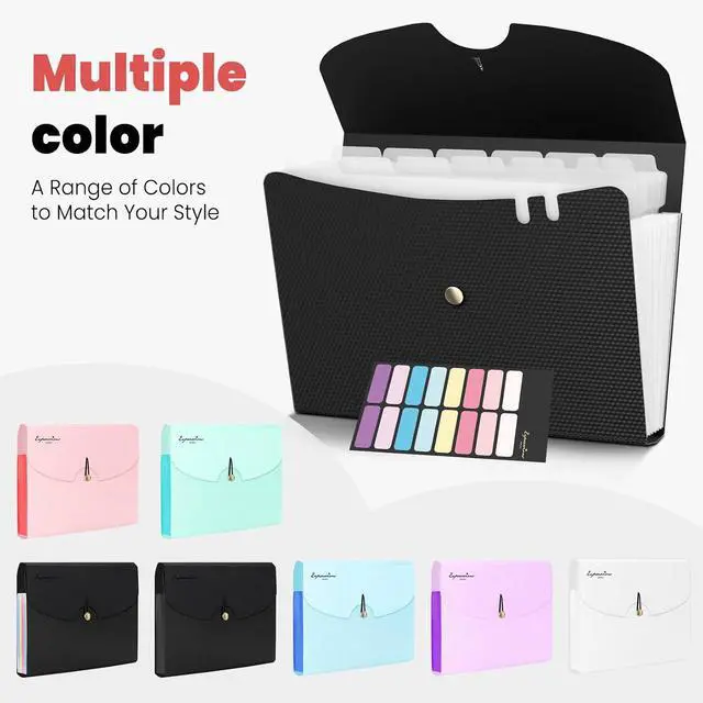 Alt view image 2 of 7 - Sooez Expanding File Folders, 13 Pocket Accordion File Organizer, Letter/A4