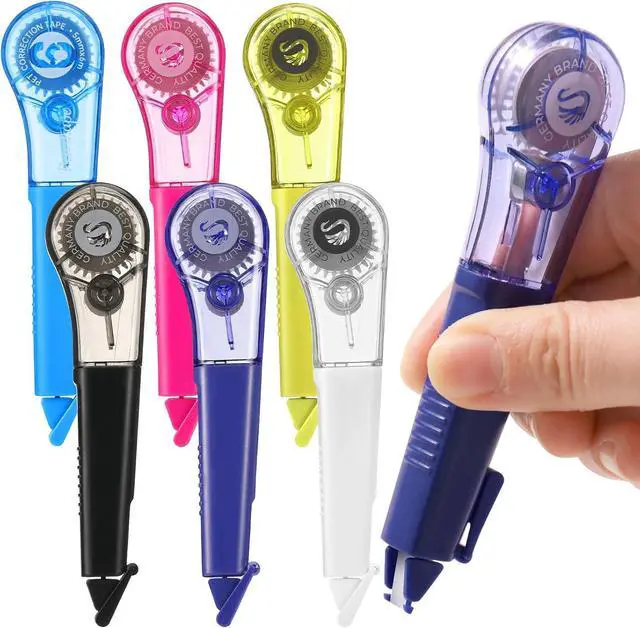 Main image of auroray 6 Pack Pen-Style Correction Tape Pens, Each 1/5" X 236"
