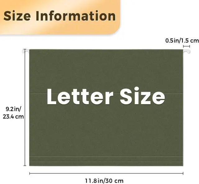 Alt view image 2 of 7 - SUNEE Hanging File Folders, 6 Pack Letter Size Hanging File Folders with 1/5-Cut Tabs, Ideal for Home and Office Organization and Papers Classification,Green Colors