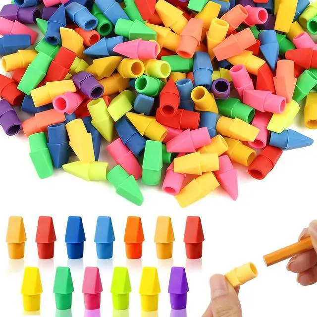Main image of 180 Pack Pencil Top Erasers for Clasroom and Office, Latex-Free, No-Smudge
