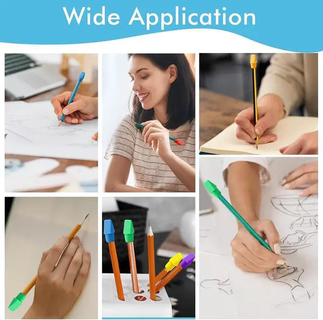 Alt view image 7 of 7 - 180 Pack Pencil Top Erasers for Clasroom and Office, Latex-Free, No-Smudge