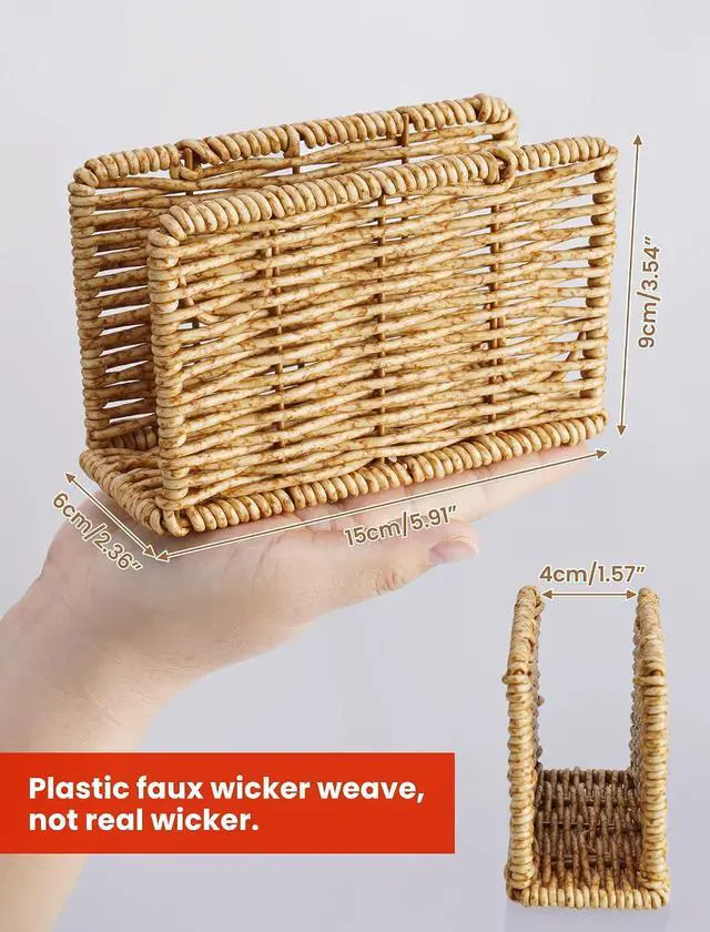 Alt view image 3 of 7 - NiHome Mail Holder Organizer Countertop, PP Woven Textured Letter Holder