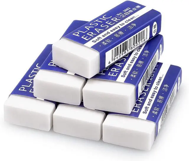 Main image of Tamaki Erasers, Large, White, 12 Pack