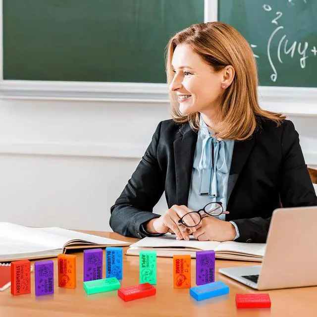 Alt view image 6 of 6 - Amazingspark Fruit Scented Erasers Bulk for Kids, Smelly Erasers, 20 Pcs