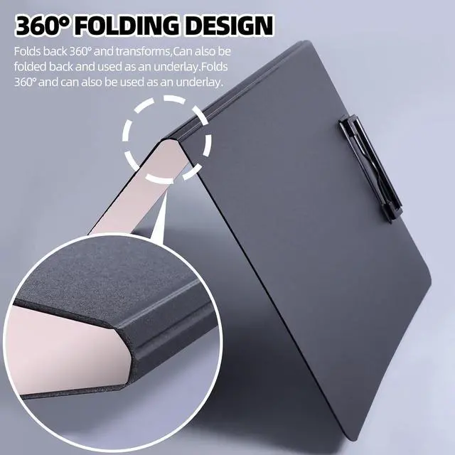 Alt view image 5 of 7 - FRETONBA Clipboard Folder, A4 Foldable Pink