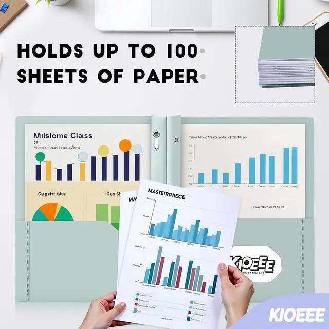 Alt view image 6 of 7 - Plastic Folders with Pockets and Prongs (Pastels,6 Pack),Fit Letter Size Paper,Business Card Slot,2-Pocket Folder for School Office or Home,Durable Acid-Free Poly,Back to School Supplies Bulk