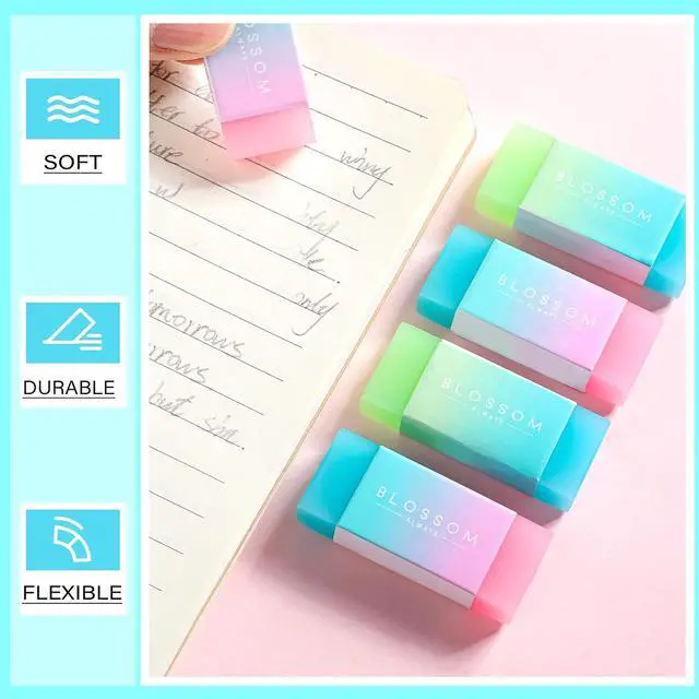 Alt view image 7 of 7 - Gersoniel 24 Pcs Cute Jelly Pencil Erasers Bulk Back to School Supplies