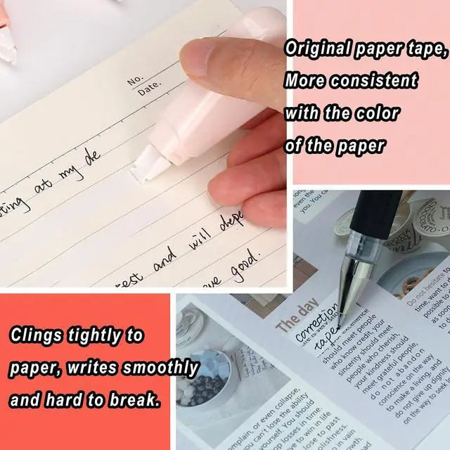 Alt view image 4 of 6 - White Correction Tape, 6 Pack, 16.4 Feet Correction Tape, School & Office Supplies, writing supplies and correction supplies (Red)